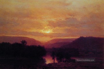  sonne - Sonnenuntergang Landschaft Tonalist George Inness Fluss